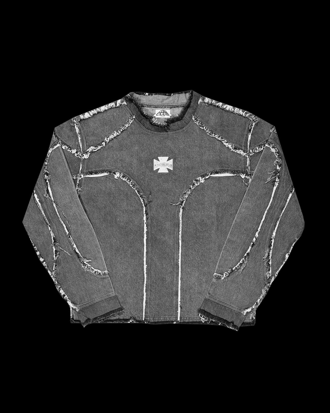 Star-Bolt Denim Sweater