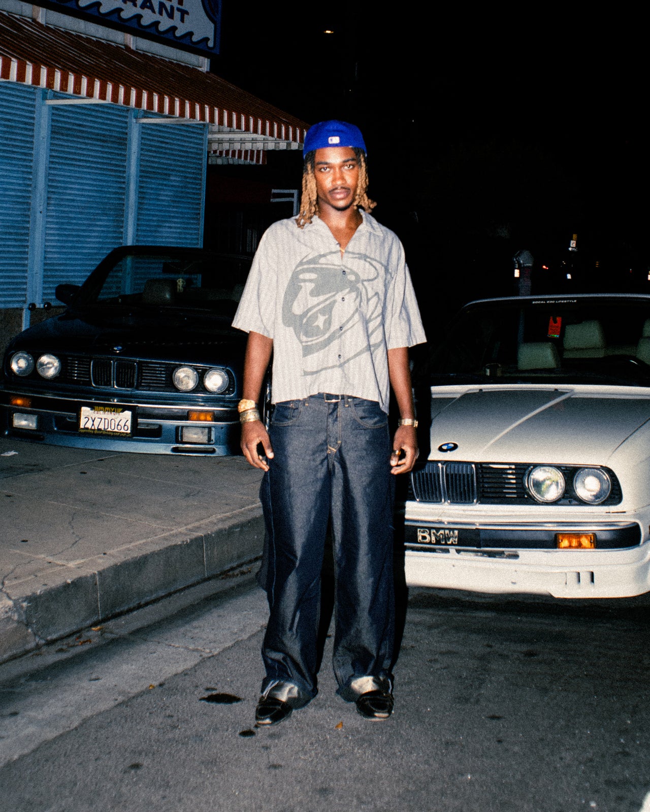 Racers Button Up Gray