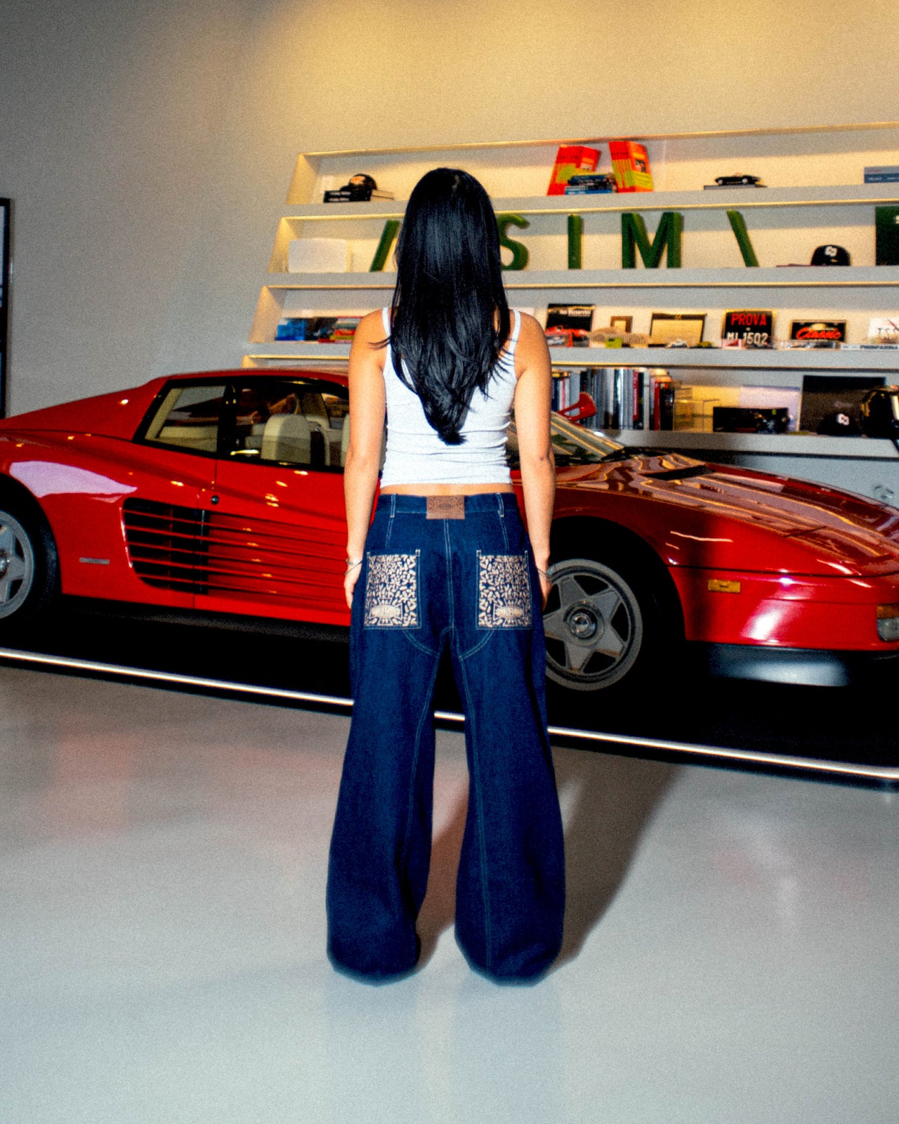 Wide Denim Crew Jeans