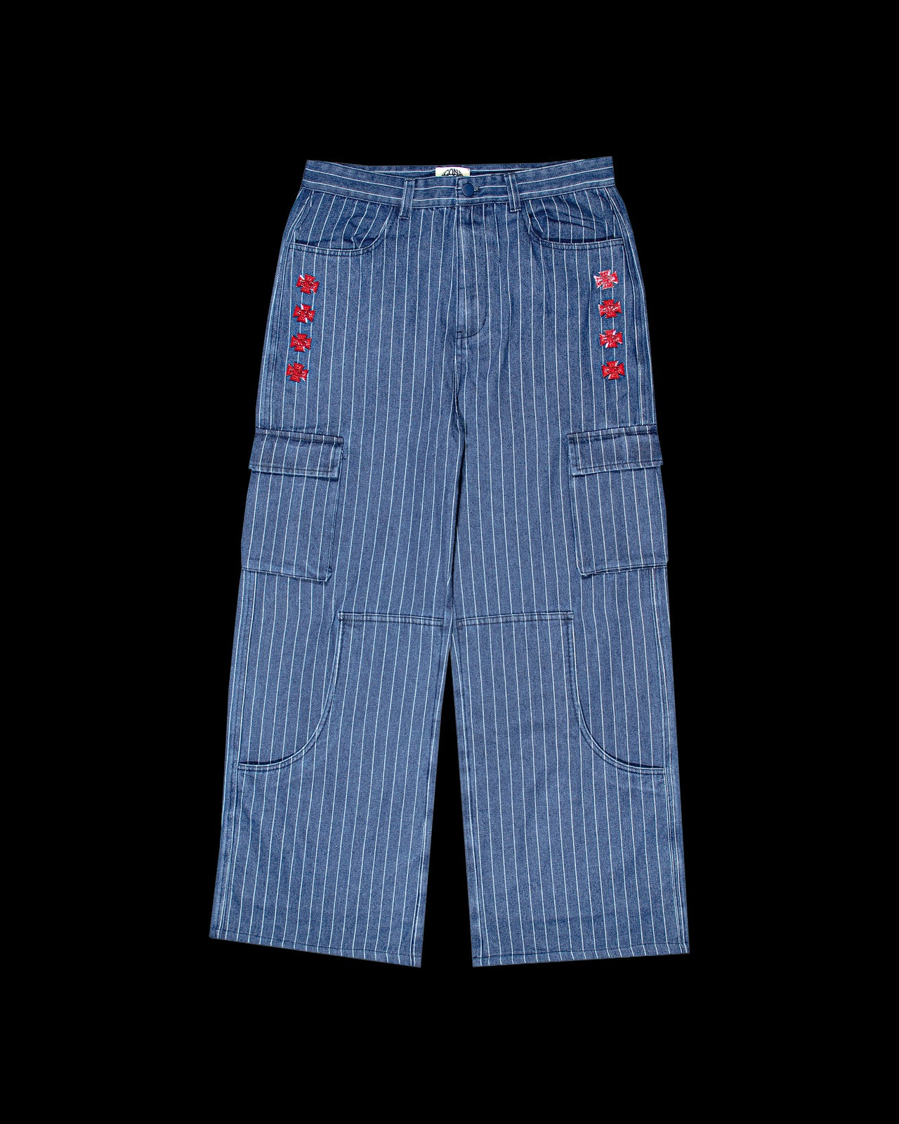 Striped Denim Work Pants