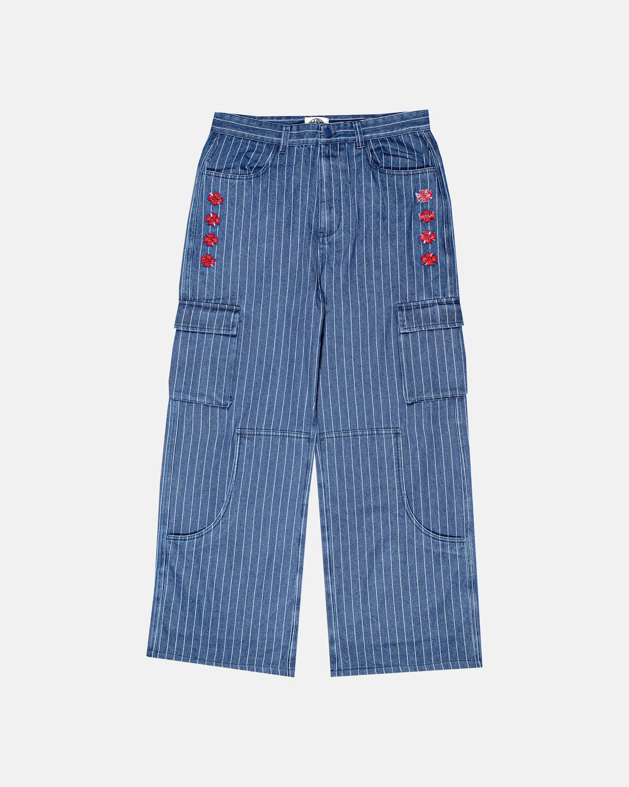 Striped Denim Work Pants