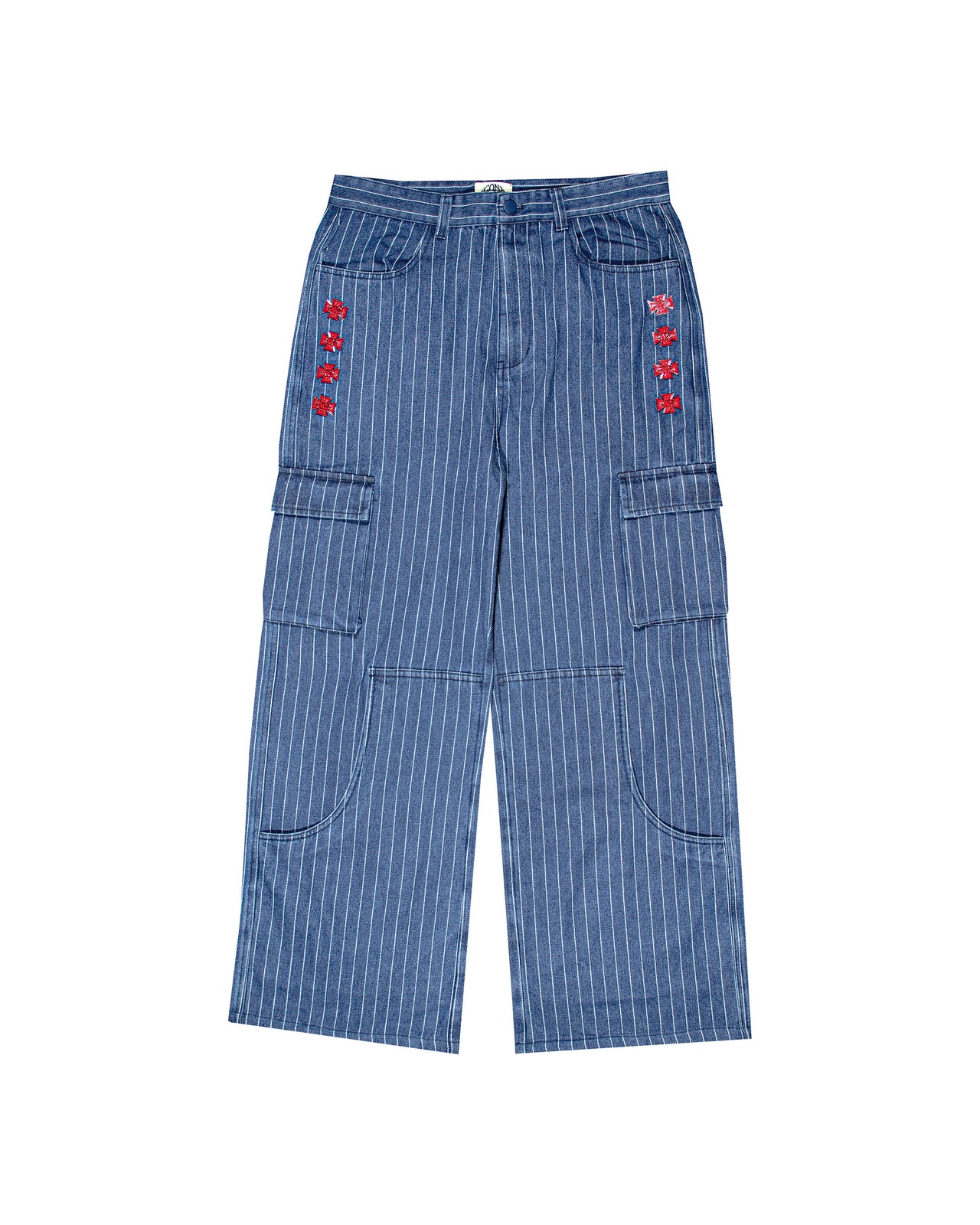 Striped Denim Work Pants